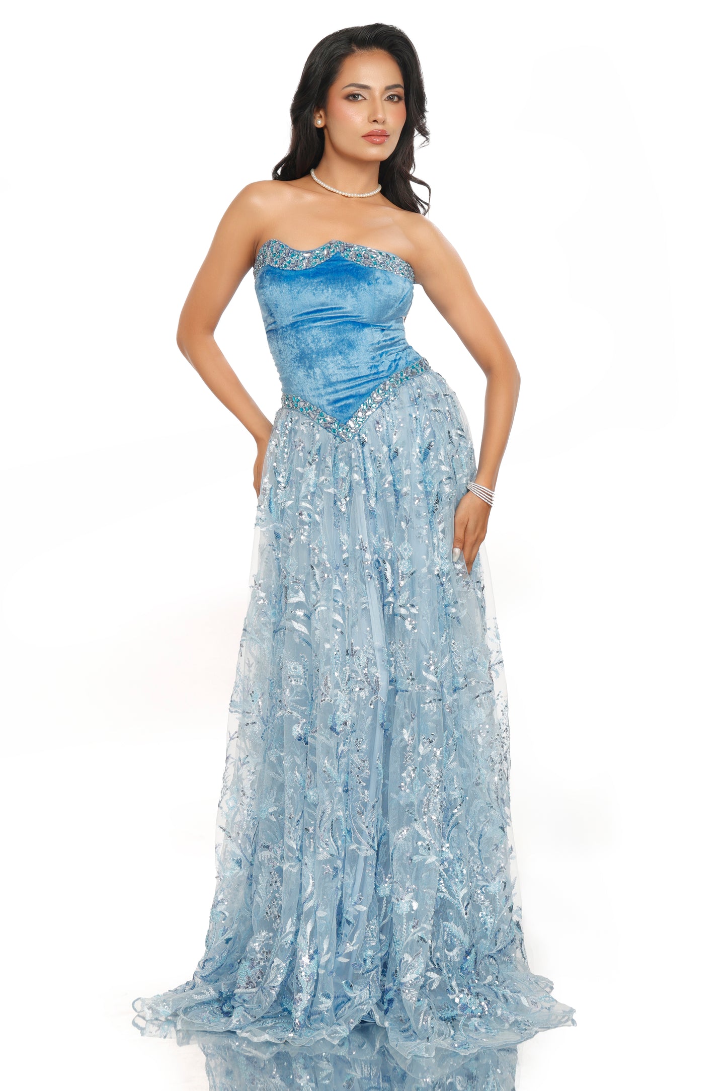Royal blue corset dress DARLPHA Royal blue corset dress DARLPHA